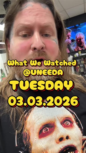 What We Watch At UNEEDA! What we watched yesterday TODAY! #uneedabarbercompany #horrorchildrenunite #notjusthorror #ilikehorror #ilovehorror * The Monkey * Longlegs * SLC Punk * Slugs * Ticks * The Burning