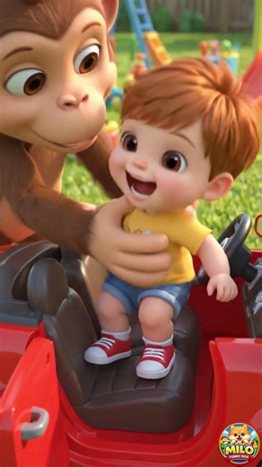 Moco’s Crazy Swing Trick! 🐒😆 #milofunnydog #3danimation #cartoon