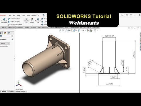 3D CAD Weldments Tutorial for beginners | CAD with Mohsin