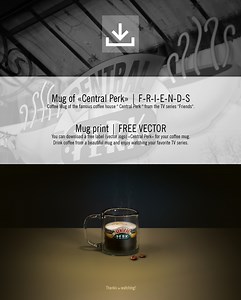 Mug of «Central Perk» (FRIENDS) | FREE - Dzmitry Kazhamiakin