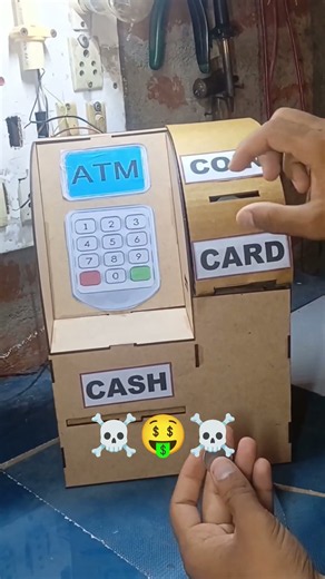 mini bank atm machine how to make 🏧 machine atm kaise kam karta hai #project #schoolproject #atm