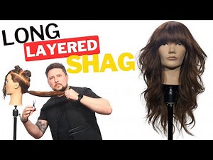 Long LAYERED SHAG Haircut Tutorial
