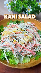 5.2M views · 16K reactions | 퐊퐚퐧퐢 퐒퐚퐥퐚퐝 1 pc cucumber, de-seeded and julienned 1 pc carrot, julienned 1 pc mango, cut into strips 8-10 pcs kani/crab sticks, shredded 2-3 tbsp whole corn kernels Chopped romaine lettuce Dressing: 1/2 cup Japanese Mayonnaise Juice of half a lemon 1 tsp sesame oil 1 tbsp honey Sesame seeds A pinch of salt and pepper | Hungry Mom Cooking | Facebook