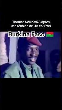 capitaine thomas Sankara âpre la réunion de l'Union africaine en 1984 as adis abeba