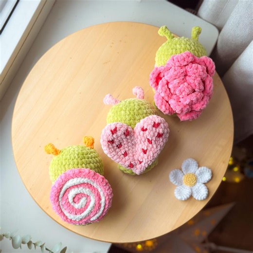 Love Bugs Crochet Pattern Heart Rose Plushie Amigurumi Pdf - Etsy