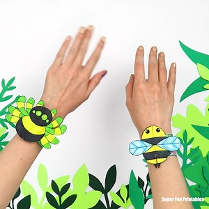 Super cute insect paper bracelets—new on the blog this week! | The Craft Train