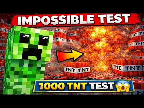“Minecraft Experiment: minecraft tnt experimentCan Creeper Survive 1000 TNT?”