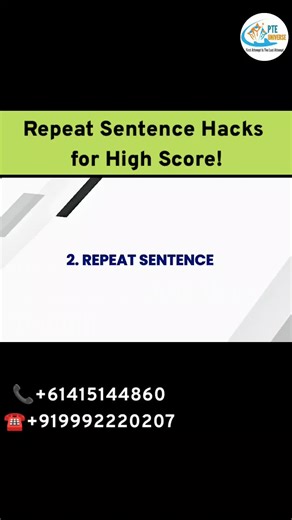PTE Repeat Sentence Hacks for High Scores