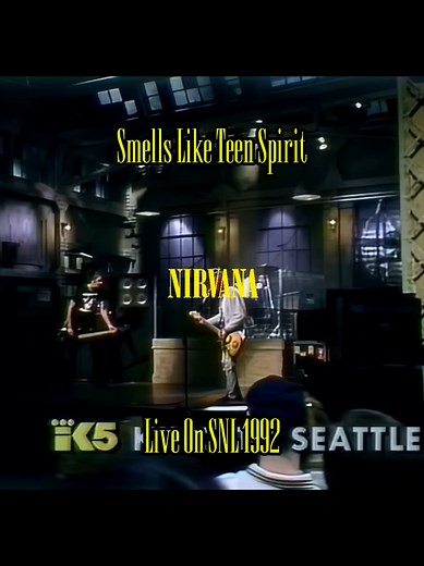 Nirvana - Smells Like Teen Spirit [Live On SNL 1992] Credits to [MusicVideos4k] on Youtube:)#fyp #1992 #nirvana #smellsliketeenspirit #SNL