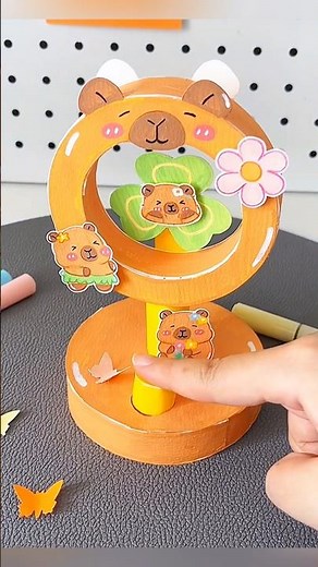 DIY capybara paper craft #cutecraft #capybara #papercraft