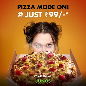 Just eat it! Come to Juno’s or order in and get your hands on the cheesy goodness! Call 7303005555 to place your order! #Junos #Pizza #JunosPizza #Mumbai #Mealfor99 #ValueTreats | Juno's Pizza