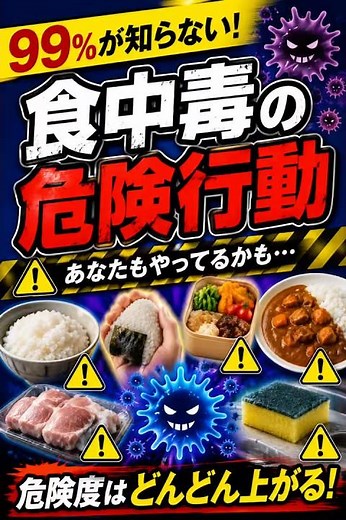 99%が知らない！食中毒の危険行動