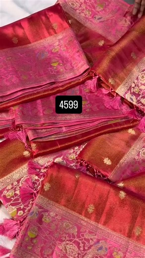 Anvi Sarees on Instagram: "Rich as banaras-mango silk with intricate Meena bird and hawk motifs are a celebration of heritage wrapped in understated luxury ✨✨ Mrp: 4599"