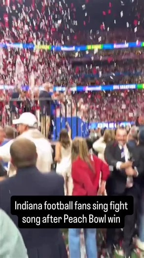 Here’s what it sounded like from the field in Atlanta as Indiana’s fight song was sung after the Peach Bowl win. Video by IU Insider @zach.osterman #IU #Indiana #PeachBowl #Hoosiers | IndyStar