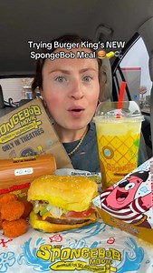 Burger King did their big one with this Spongebob collab! 🍔🧽🫧 Are you going to try anything? @burgerking @spongebob @spongebobmovie #burgerking #spongebob #newfood #fastfood #foodreview #spongebobsquarepants #spongebobmovie #burger #tatertots #snacks #pie #strawberryshortcake #slushy #pineapple #dessert #fries #bacon #tastetest #whopper | Morgan Chomps