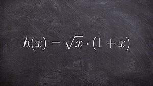 Learn how to take the derivative by using the product rule