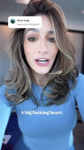 Jen Jacob on Instagram: "There was a time a comment like this would have taken me out. In fact, all the mean comments I’ve seen online really got to me when we first started filming. But I really feel so grateful I’ve been given the opportunity to continue to thicken my skin, solidify my confidence and advocate for loving yourself in the skin that you’re in. I raise you my big nose with my big fucking heart 💜 #beyondthegates #btg #bekind #actorlife #acting #actress"