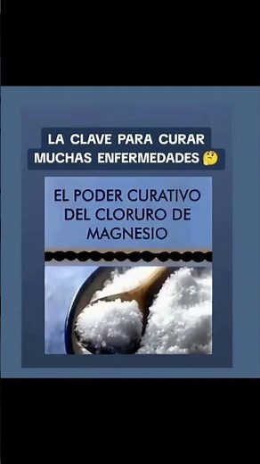 El cloruro de magnesio actúa como un mineral fundamental para el bienestar general- Los beneficios 👇