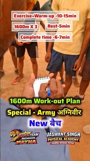 Army Agniveer // 1600m Workout Plan // How to improve speed running // India's best trainer #running