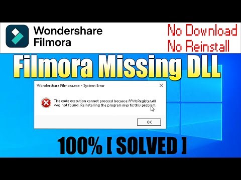 [SOLVED] How to Fix the Issue: FCommonView.dll Not Found in Filmora | ffwsregister.dll