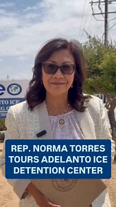Today I toured the Adelanto ICE Detention Center to conduct oversight and ensure detainees are treated with dignity and humanity. This won’t be my last visit—I’ll be back to keep pushing for transparency and accountability. #CA35 #Oversight #HumanRights | Congresswoman Norma Torres