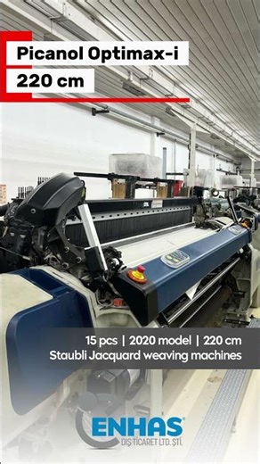15 pcs. Picanol Optimax-I 2020 model 220 cm Staubli Jacquard weaving machines #machine