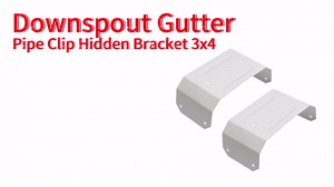 Downspout Gutter Pipe Clip Hidden Bracket 3x4 ，rain gutter downspout extension (2)