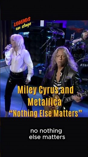 Miley Cyrus & Metallica Perform "Nothing Else Matters" Live 🤘