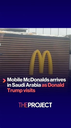 President Donald Trump is on a tour of the Middle East this week, and Saudi Arabia made a special effort by setting up a mobile McDonald's at a nearby park during his visit. | The Project