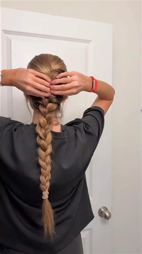 a slowish tutorial on how i do a single French braid #braidstyles #hairtok
