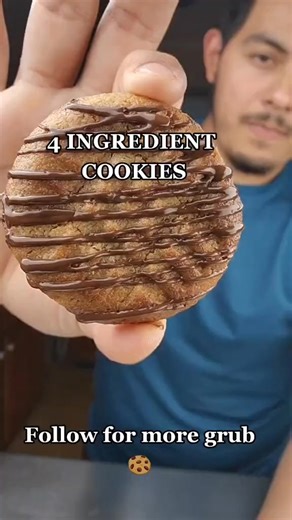 4 Ingredient cookies! make it once and you're set on a peanut butter cookie recipe. #baking#easyrecipe #cookies #viral | Cooking and food