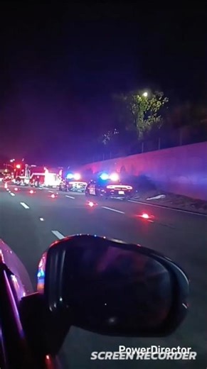San Diego Fire-Rescue E42, Falck Ambulance M42 & CHP on Accident Scene.