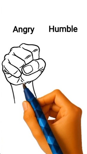 Drawing Hand angry vs humble #art #coloring #painting #drawing