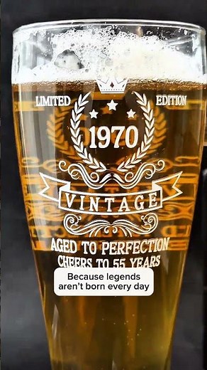 Aged To Perfection | Personalized Pilsner Glass