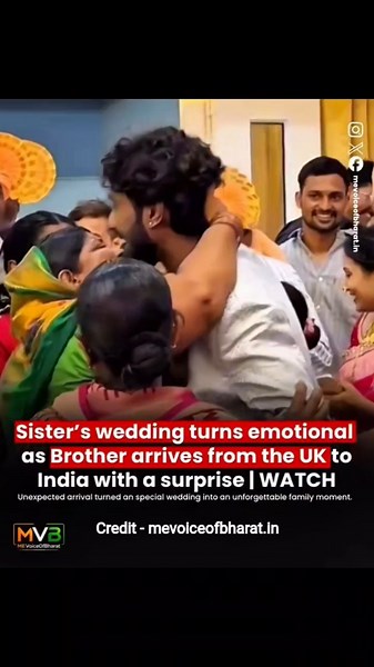 Sister's wedding turns emotional as brother arrives from tha UK 🥺❤️‍🩹 #motivation #emotional #shorts
