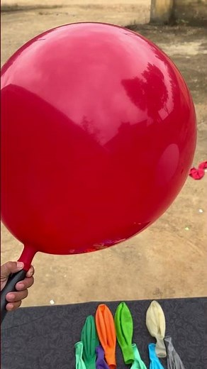 😱BLOW UP AN 18-inch RED BALLOON TO MAX‼️ Almost Popping?!#shortsviral