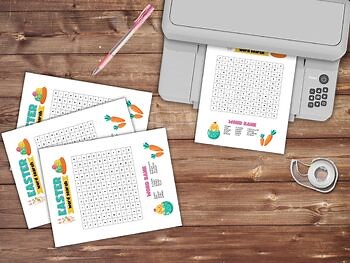 Easter Word Search Printable – Easter Activity for Kids, Classroom Easter