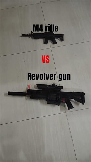 Revolver gun vs M4 rifle