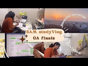 5AM morning Study Vlog 📖 🌸 | CA Final || StudyNest