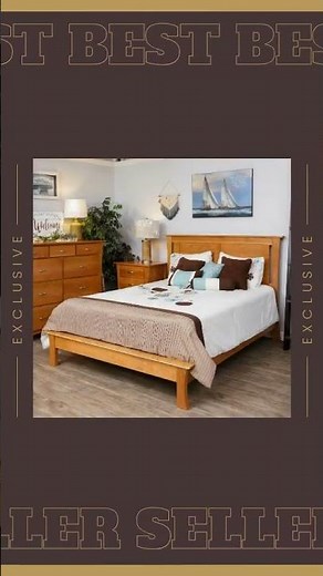 Oxford Modern Amish Solid Wood Bed
