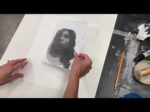 Monotype Trace process — inking and printing