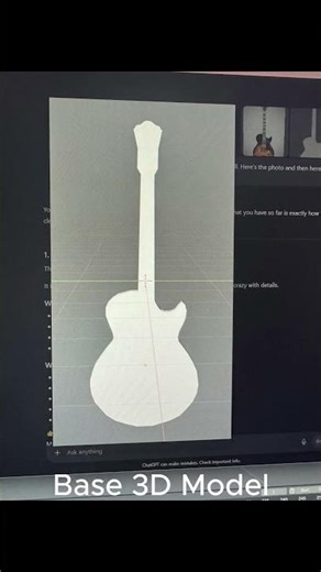 Turning a Guitar Reference into a 3D Model | Blender #shorts