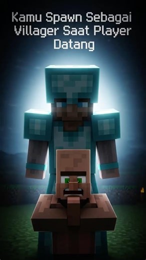 Kamu Spawn Sebagai Villager Saat Player Datang #minecraftindonesia #minecraftstory