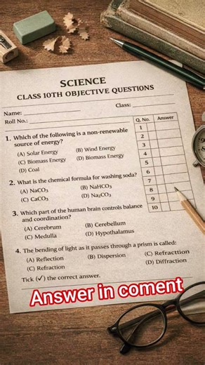 Class 10 Science Objective Questions | Board Exam MCQ Practice 🔥 #shortsfeed