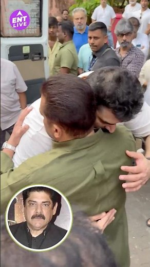 Pankaj Dheer’s Last Rites: Salman Khan Arrives And Hugs Nikitin Dheer As He Breaks Down