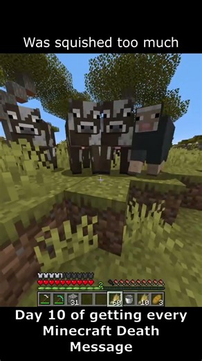 Day 10 of getting every Minecraft Death Message (Was squished too much)