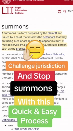 Have you ever thought to challenge the process server, who served you the “Summons”? 🤔 🛑 Stop your summons with this quick & easy process in court #lawSuit #court #Jurisdiction #courtCase #CommomLaw #consumerLaw #financialInstution #yourRights #fraud #takeBackYourPower