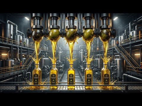 Inside the Advanced Olive Oil Plant – (Full Process) Pure Oil Extraction