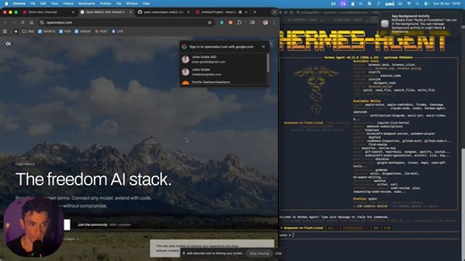 Hermes is powerful.But Open WebUI makes it way easier to actually use.Here’s the setup:→ Run Hermes locally→ Add the API server→ Set up the environment file→ Install Open WebUI with Docker→ Connect Hermes as the chat agent→ Log in and start chatting through a clean UINow you can use Hermes without living inside the terminal.You get a ChatGPT-style interface, file uploads, model switching, web search, image tools, previews, and cleaner conversation management.Save this video, you’ll make Hermes 1