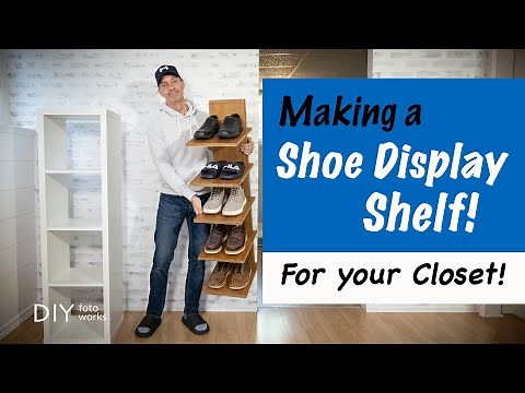 Making a Wall-Mounted Shoe Shelf / DIY 4K